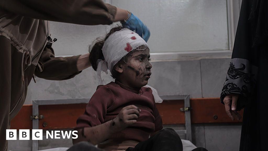 Injured civilians receiving emergency care